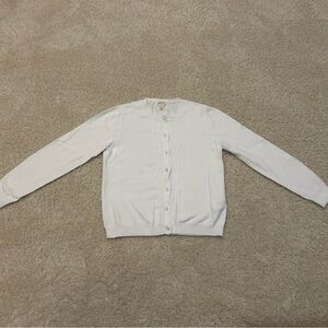 Girl’s Crewcuts Classic White Button - Front Cardigan in Size L (10-11)